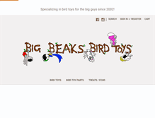Tablet Screenshot of bigbeaksbirdtoys.com